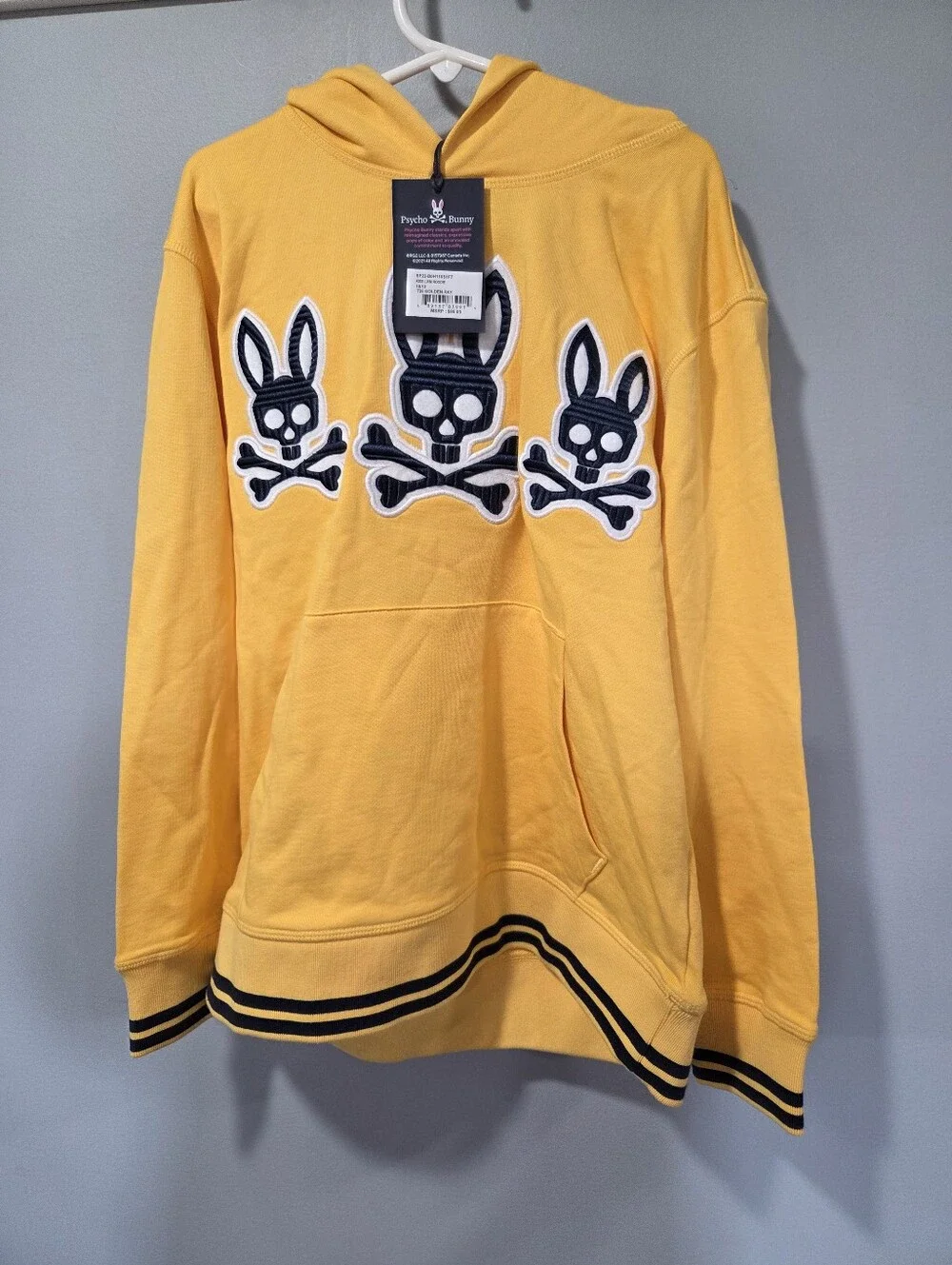 New With Tags Psyco Bunny Embroidered Kids Hoodie Size 10-12